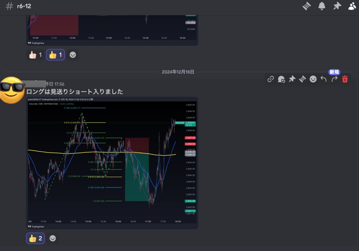 キントレーダーさんの手法 - USD/JPY(RR6.52)のチャート画面4